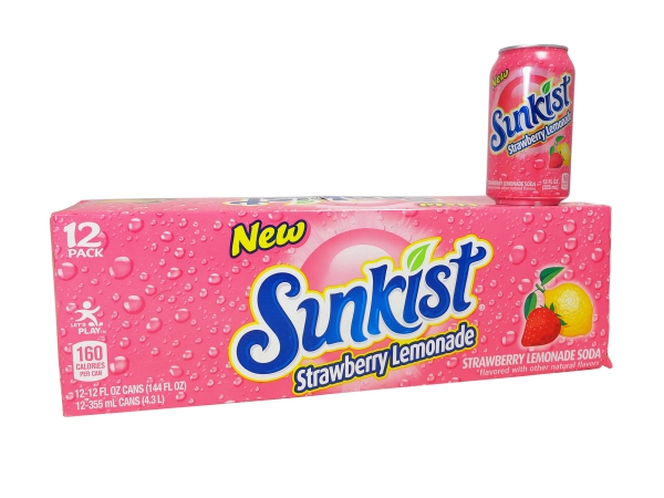 12 pack Sunkist Strawberry Lemonade