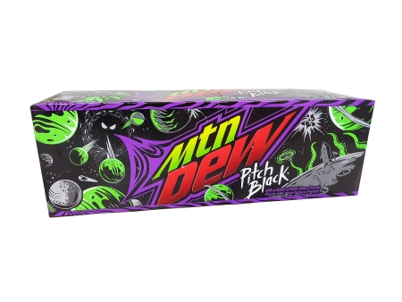 12 pack mountain dew pitch black