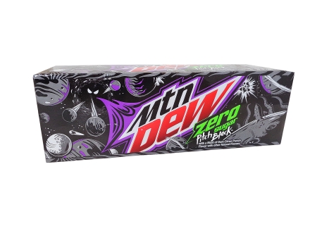 12 pack mountain dew pitch black zero