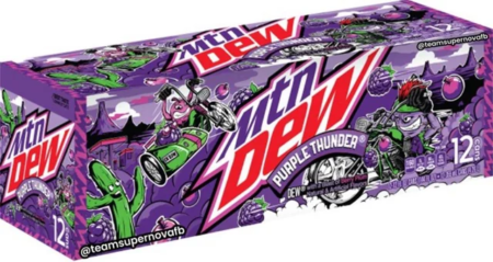 12 pack Mountain Dew Purple Thunder