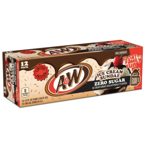 12 pack A&W Ice Cream Sundae Zero soda
