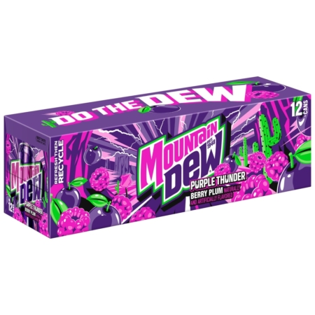 12 pack Mountain Dew Purple Thunder