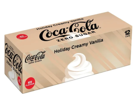 12 pack Coke Holiday Creamy Vanilla Zero